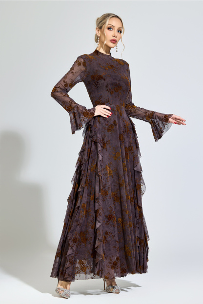 Copernicus Dark Brown Prom Dress