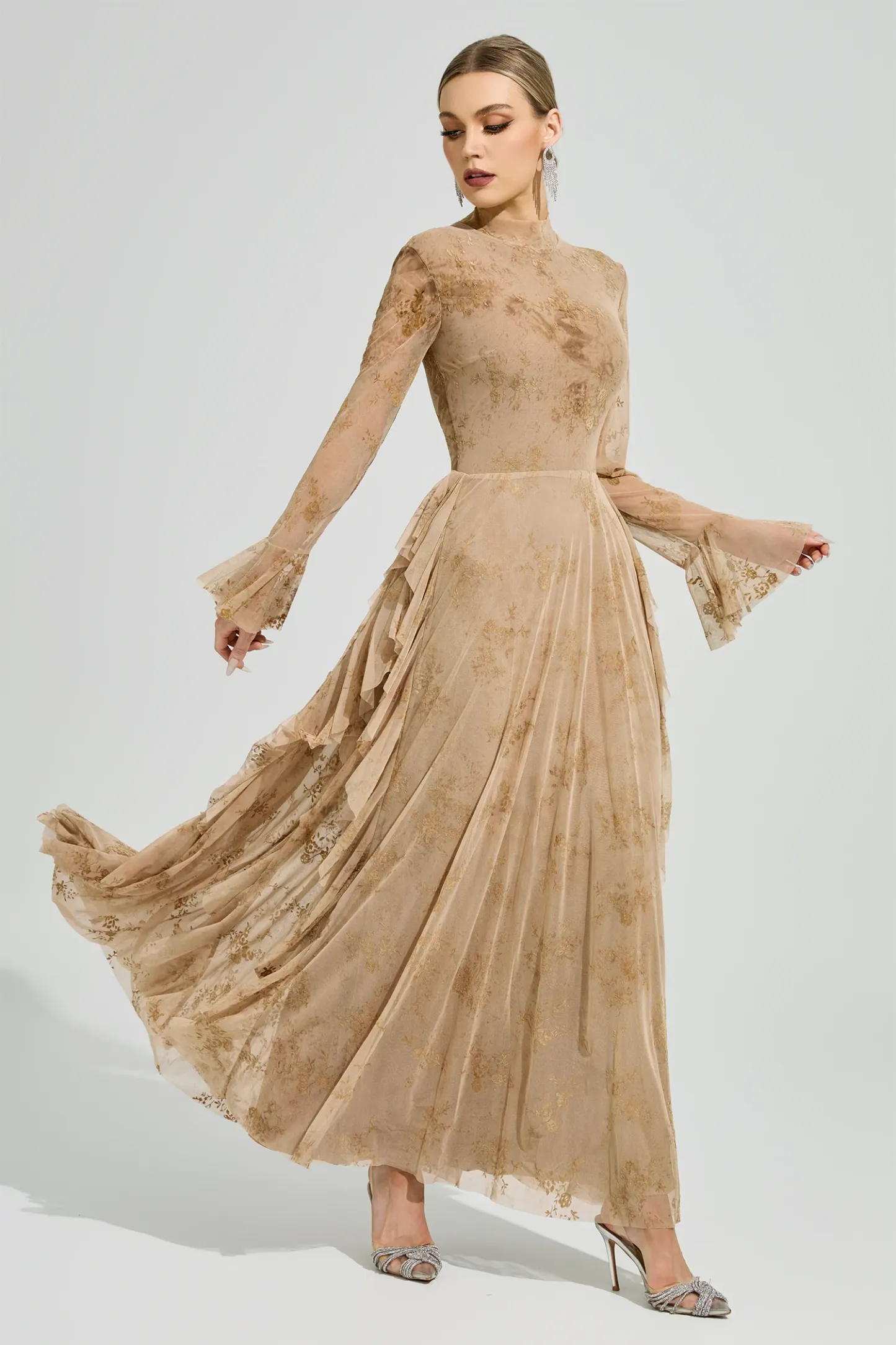 Copernicus Khaki Prom Dress