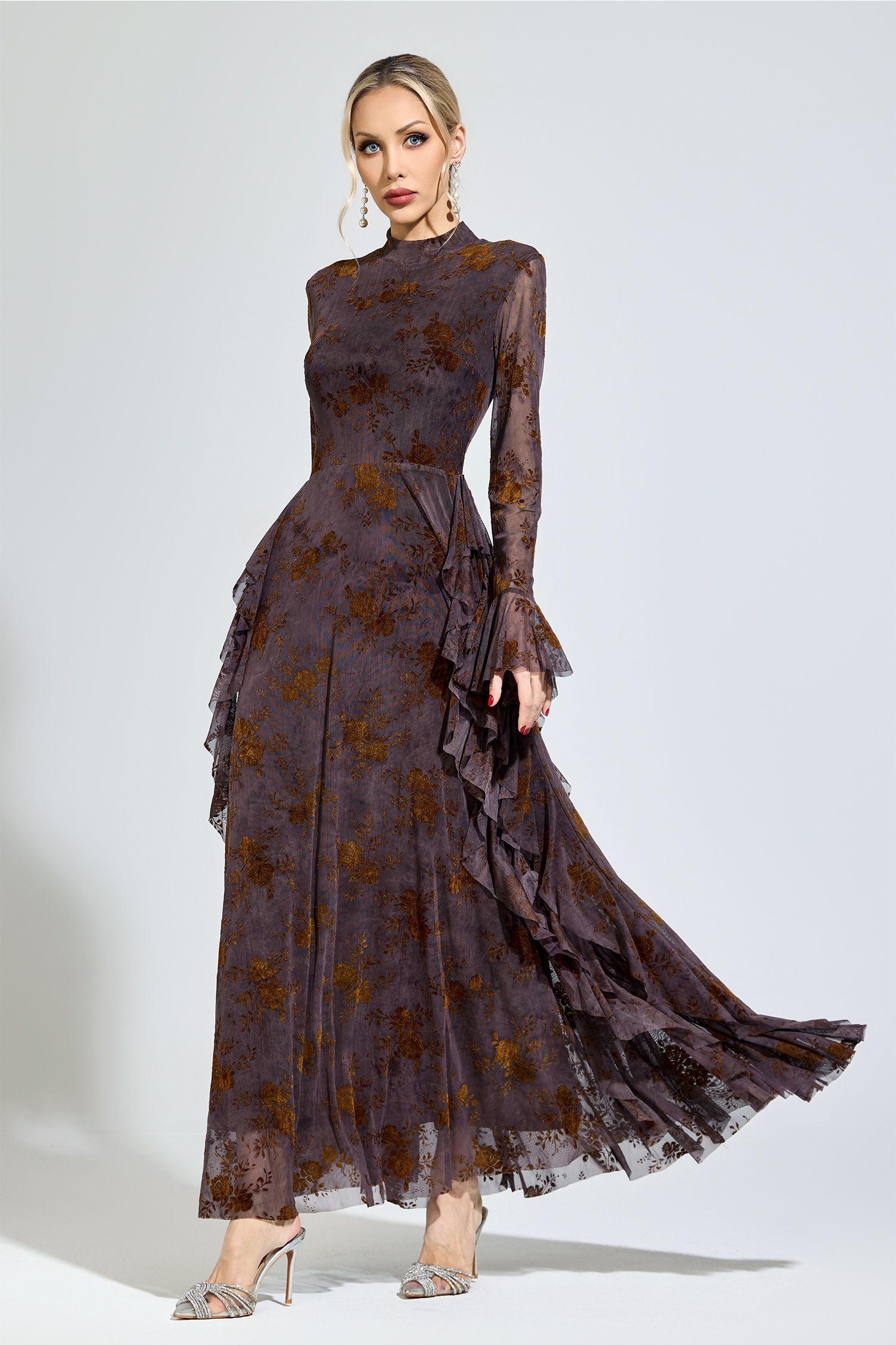 Copernicus Dark Brown Prom Dress