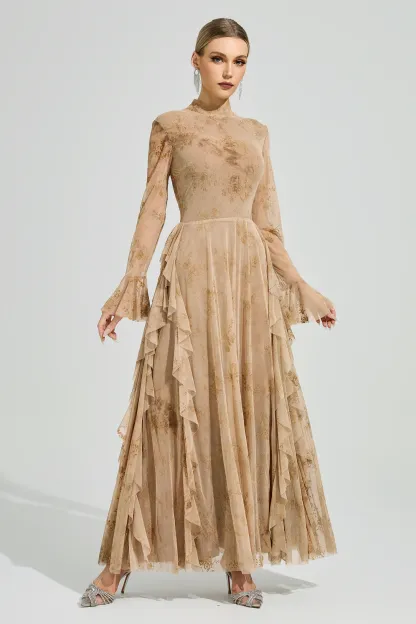 Copernicus Khaki Prom Dress