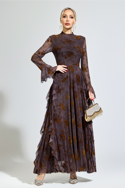 Copernicus Dark Brown Prom Dress