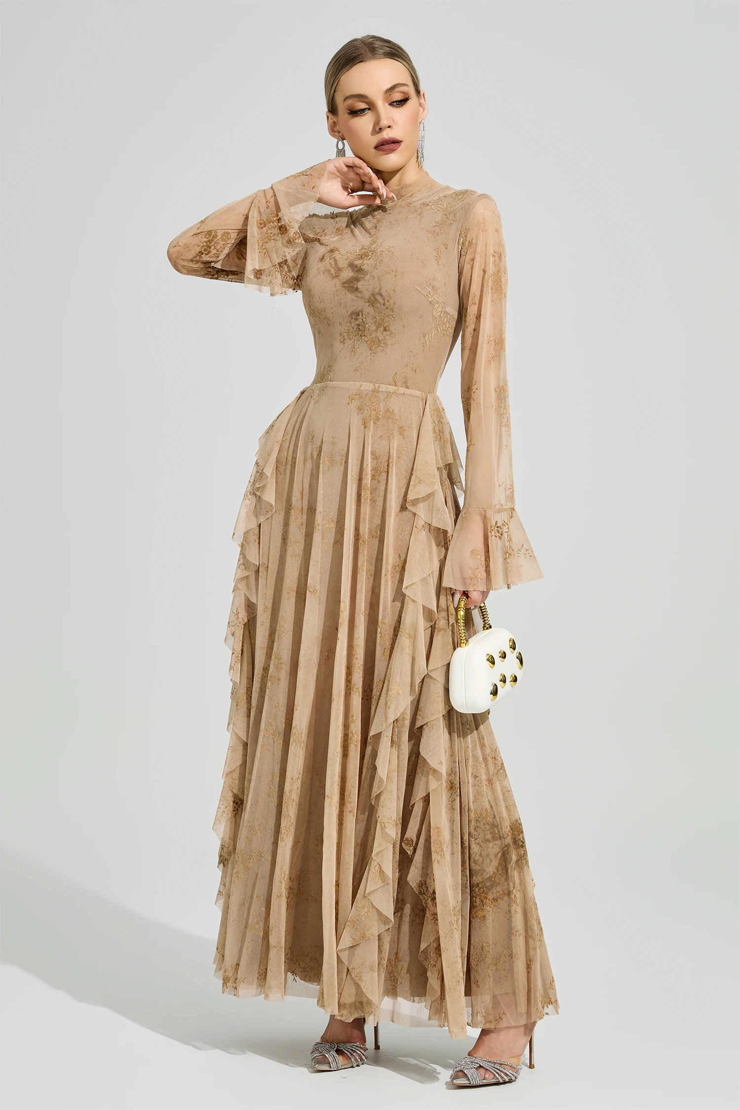 Copernicus Khaki Prom Dress