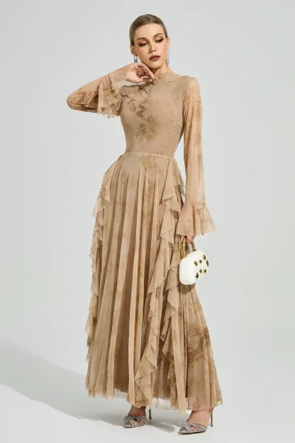 Copernicus Khaki Prom Dress