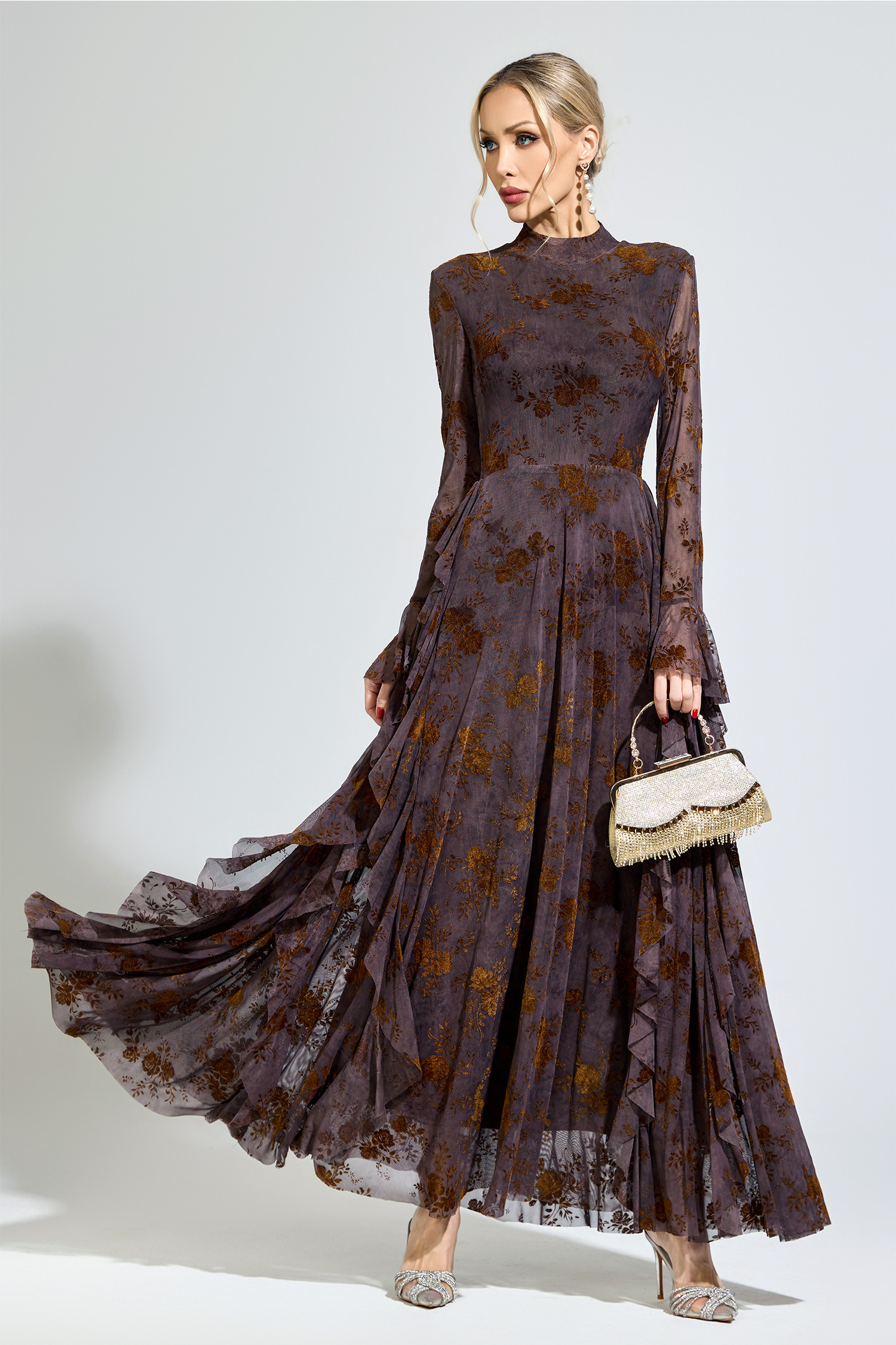Copernicus Dark Brown Prom Dress