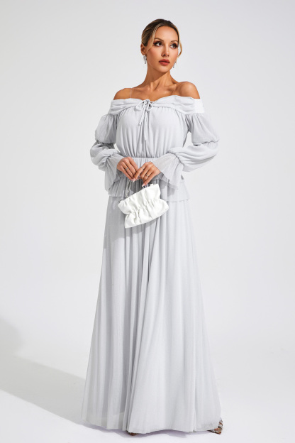 Catharine Grey Off Shoulder Dress