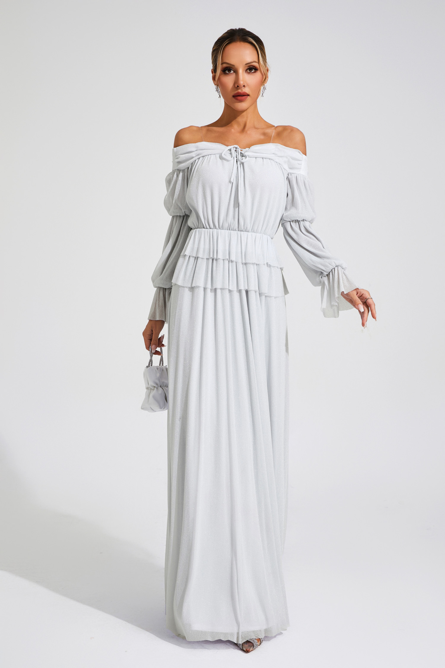 Catharine Grey Off Shoulder Dress