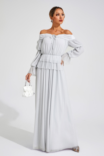 Catharine Grey Off Shoulder Dress