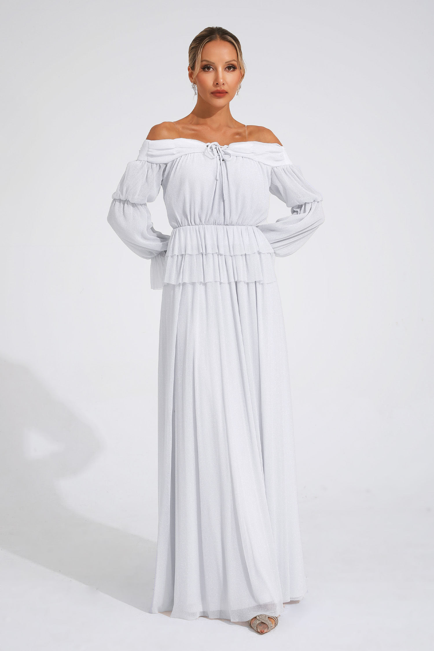 Catharine Grey Off Shoulder Dress