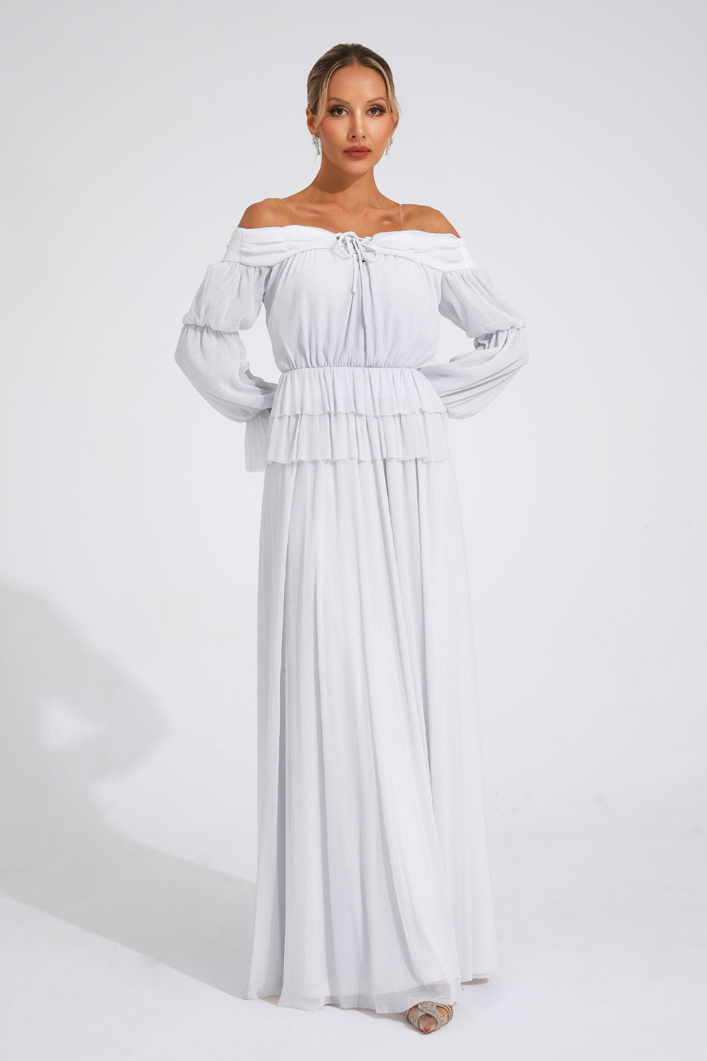 Catharine Grey Off Shoulder Dress
