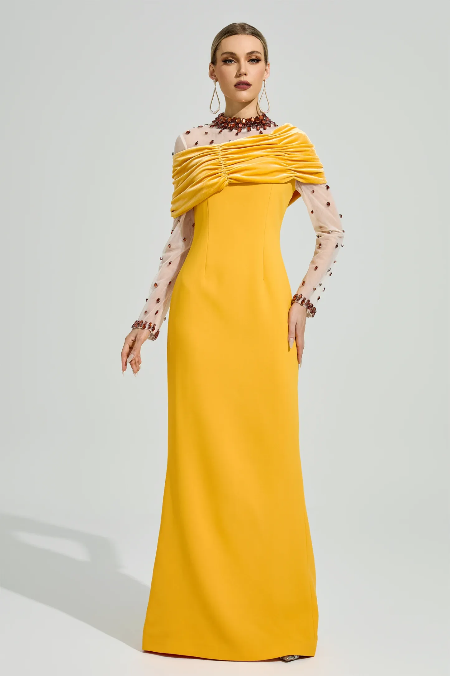 Hundertwasser Yellow Diamond Formal Dress