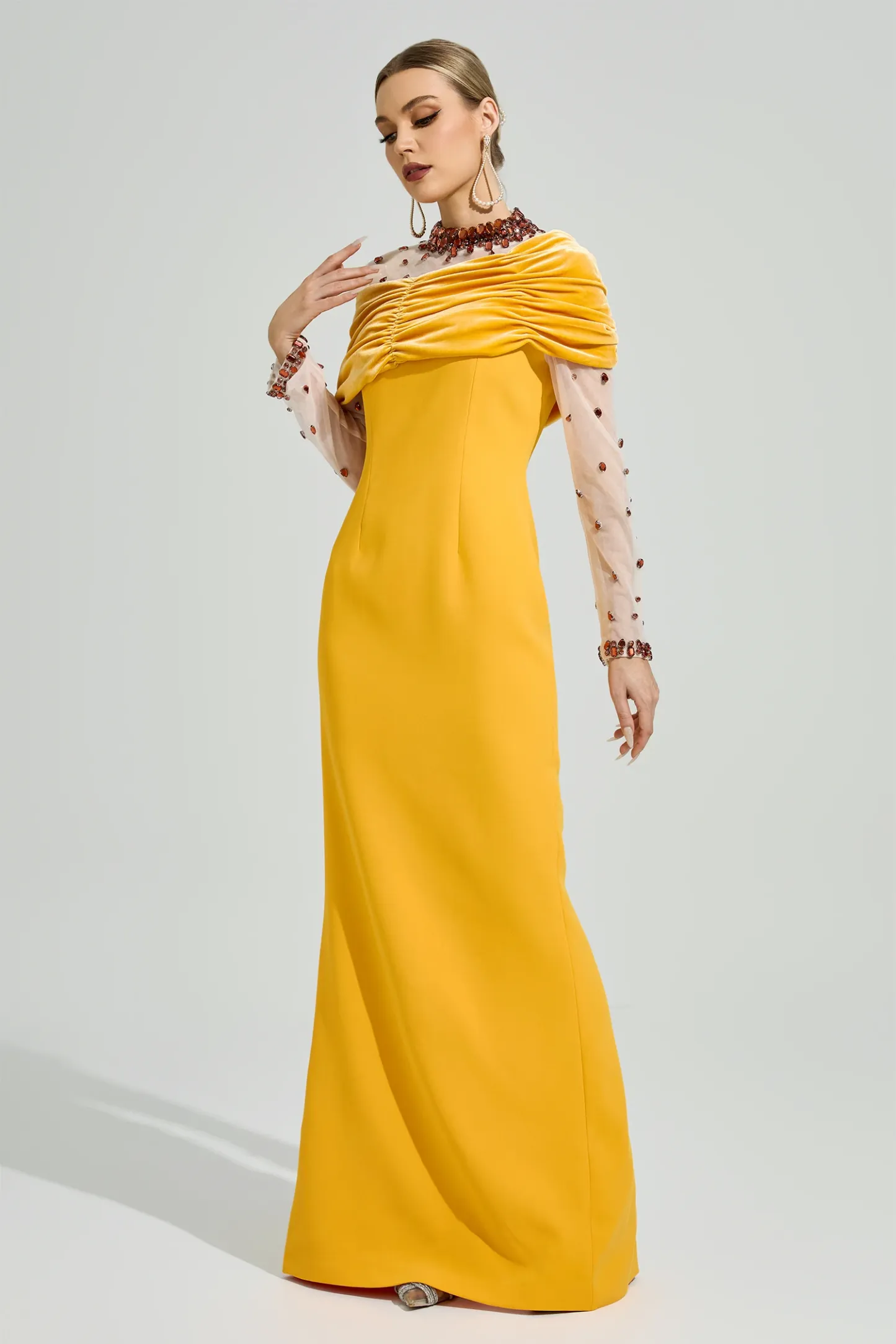 Hundertwasser Yellow Diamond Formal Dress