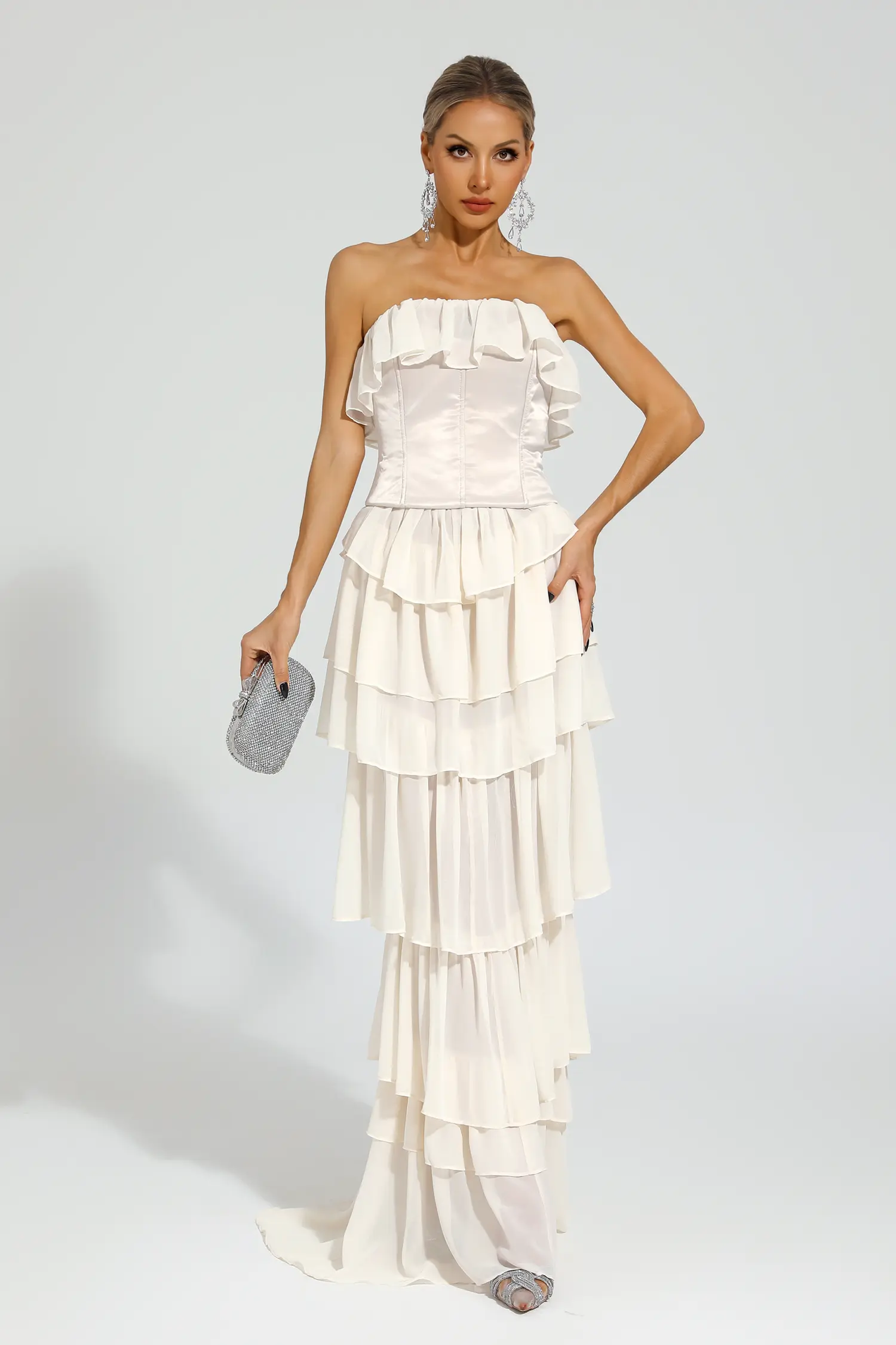 Thorndike Apricot Off Shoulder Dress 