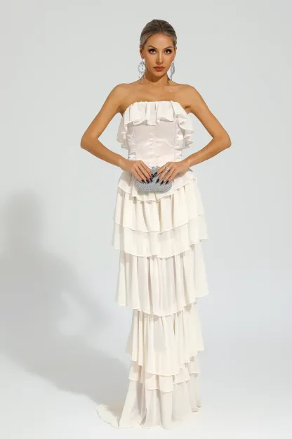 Thorndike Apricot Off Shoulder Dress 