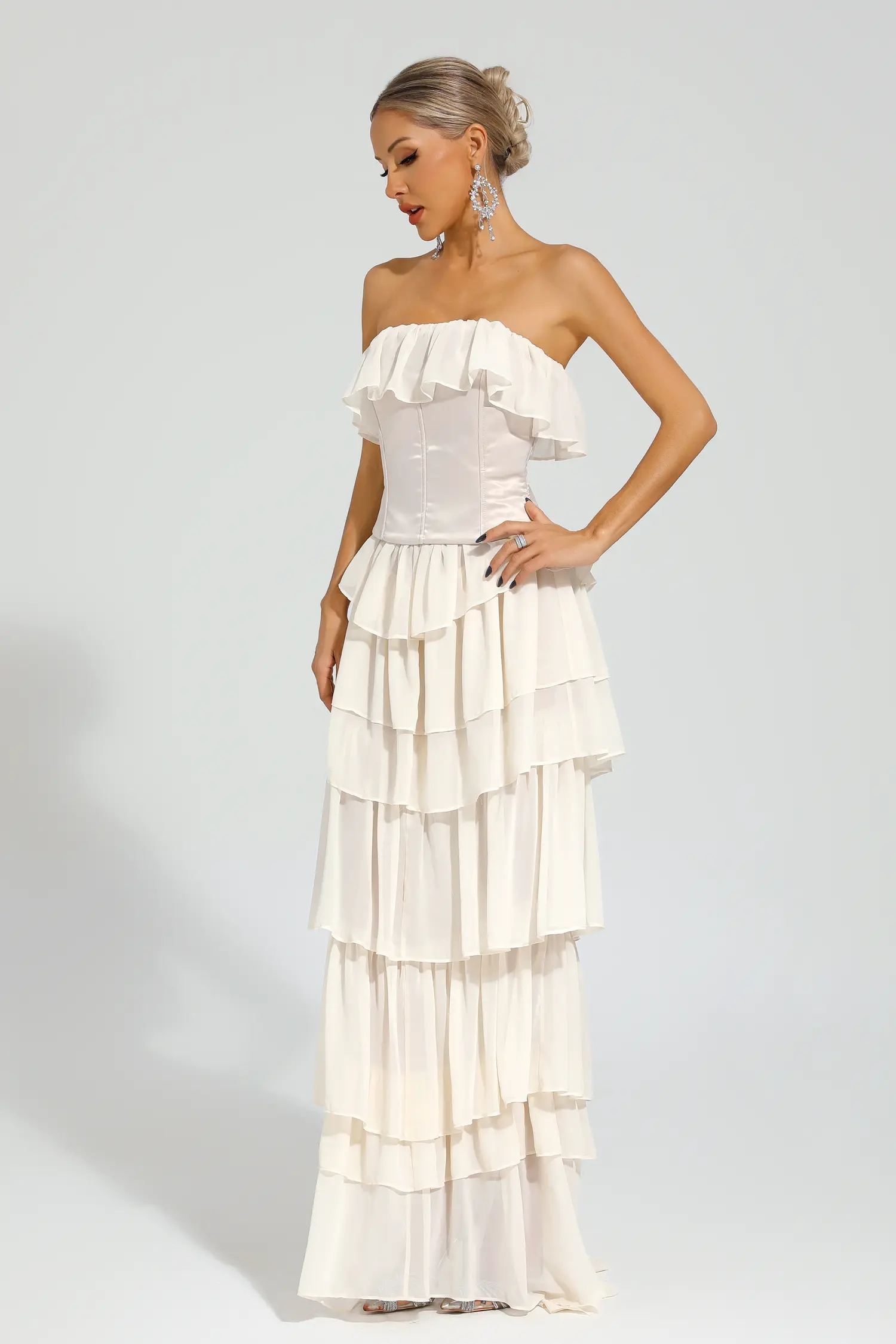 Thorndike Apricot Off Shoulder Dress 
