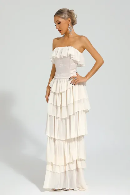Thorndike Apricot Off Shoulder Dress 