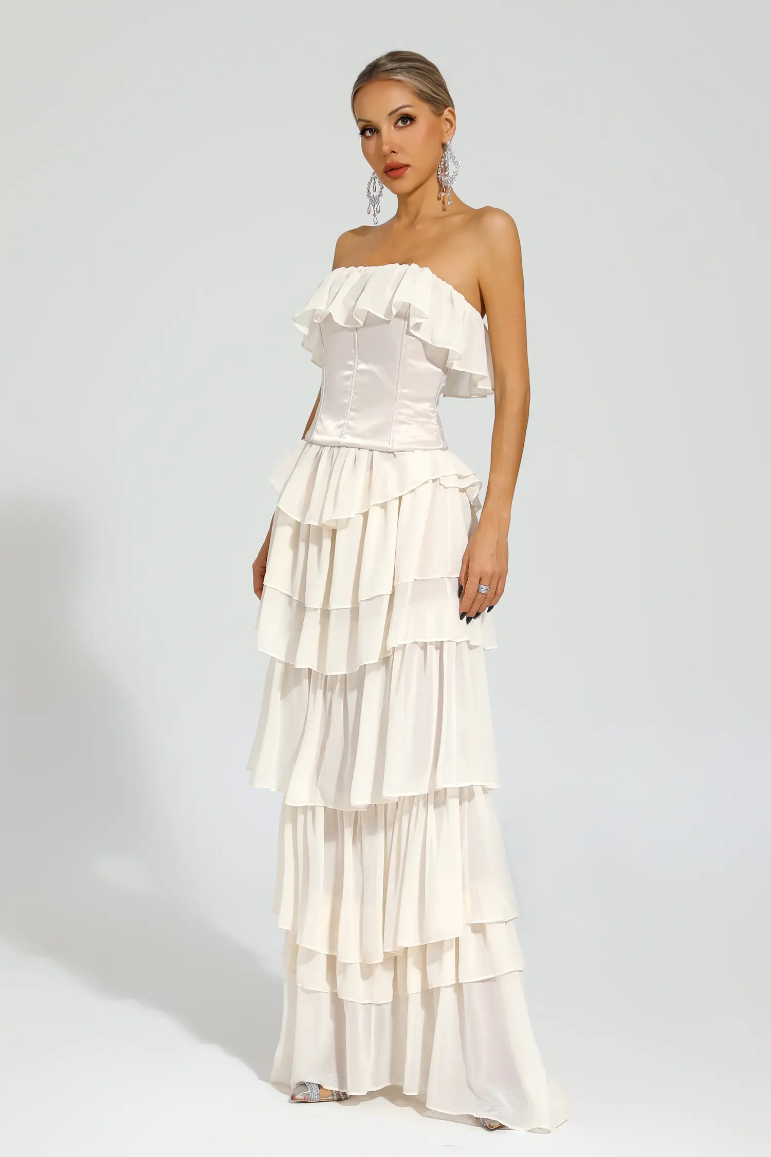 Thorndike Apricot Off Shoulder Dress 