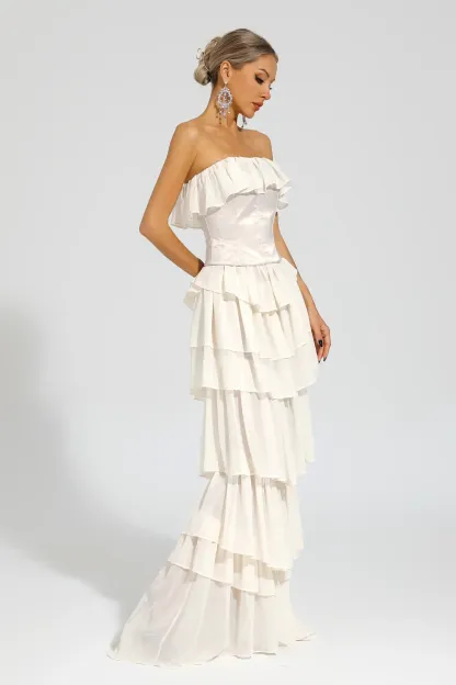 Thorndike Apricot Off Shoulder Dress 