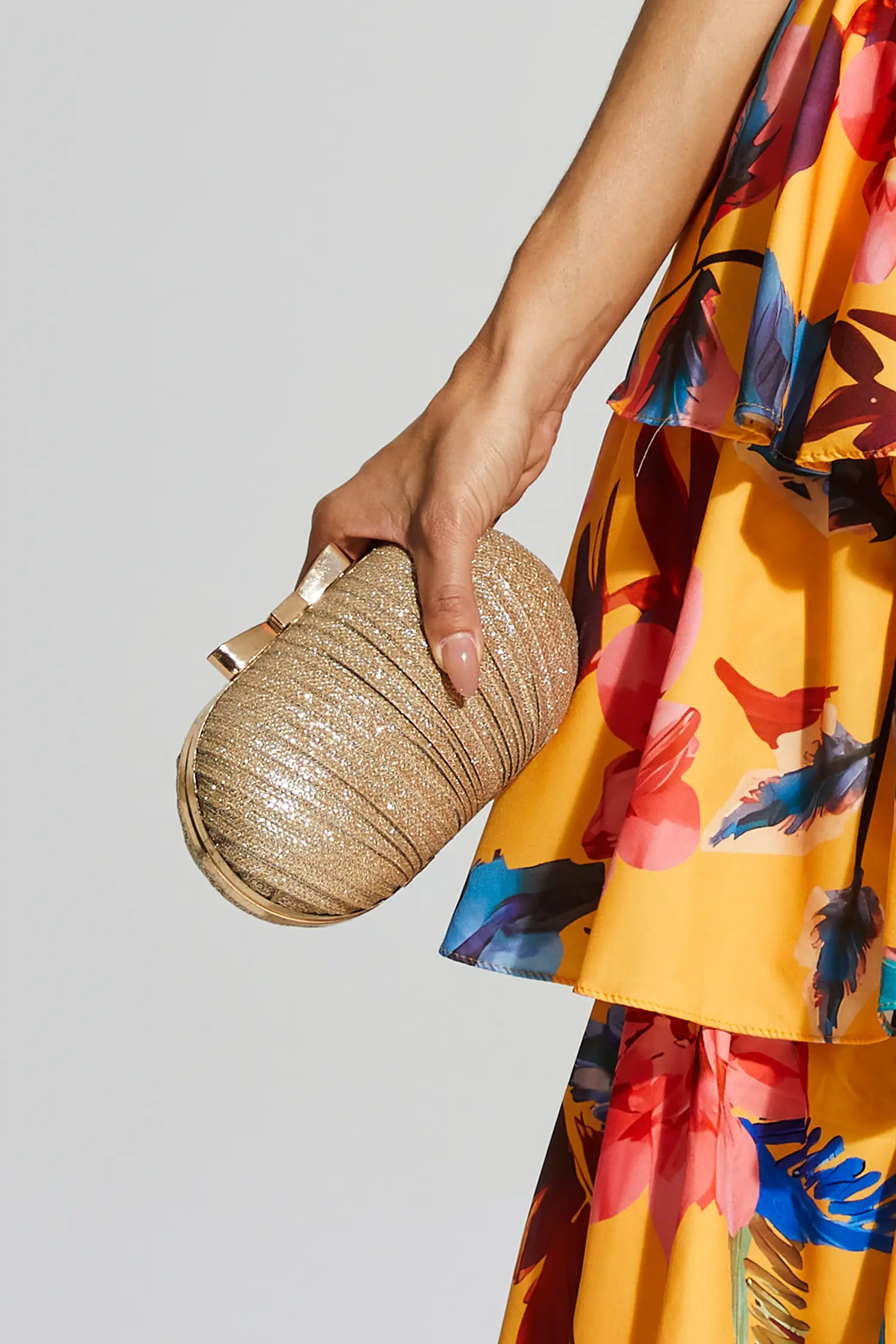 Prima Gold Clutch Bag