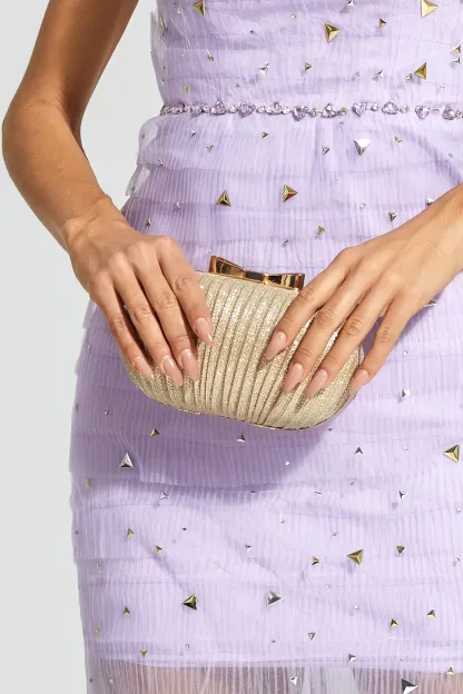 Prima Gold Clutch Bag