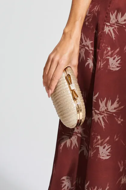 Prima Gold Clutch Bag