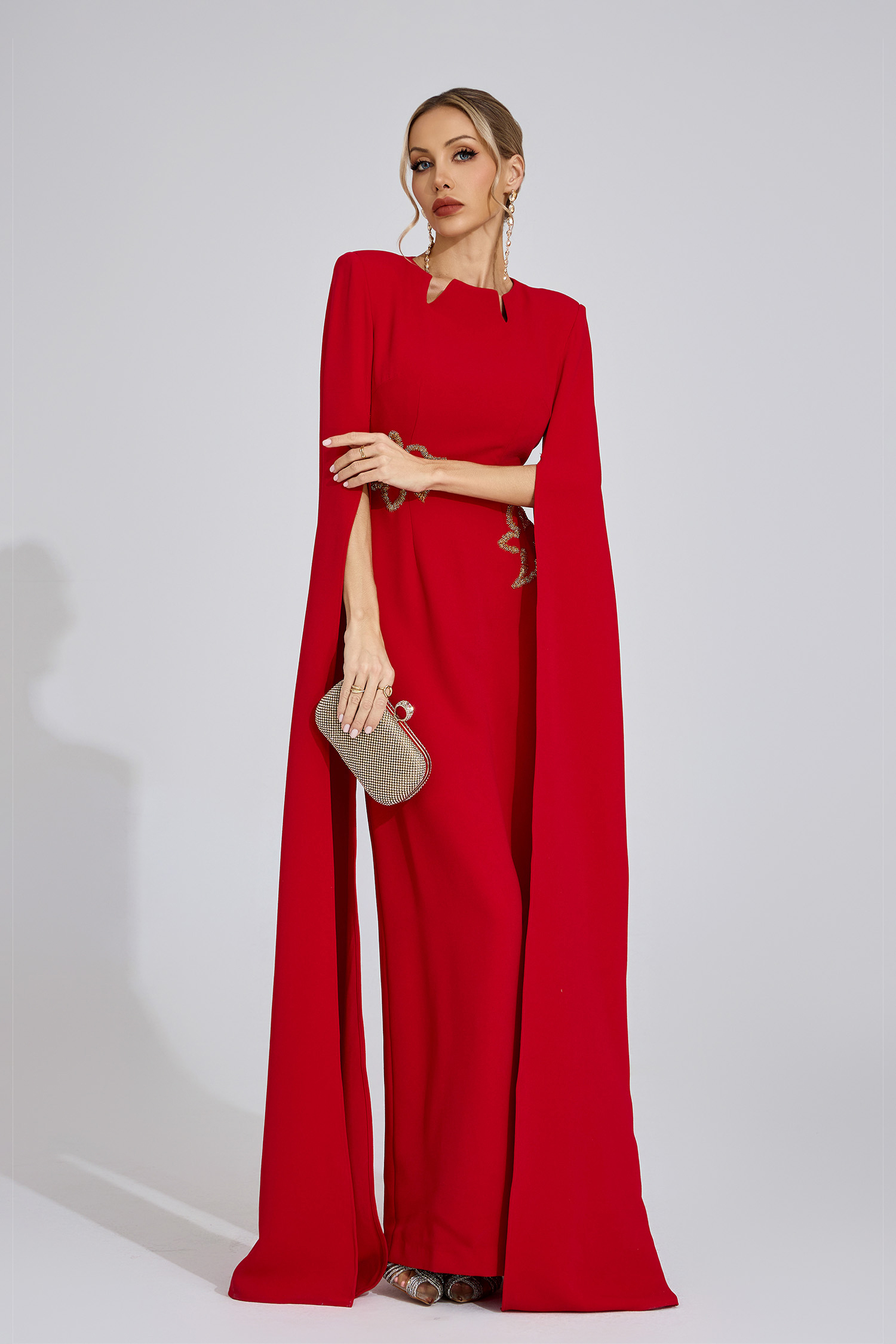 Mead Red Floral Maxi Dress