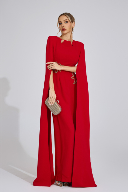 Mead Red Floral Maxi Dress