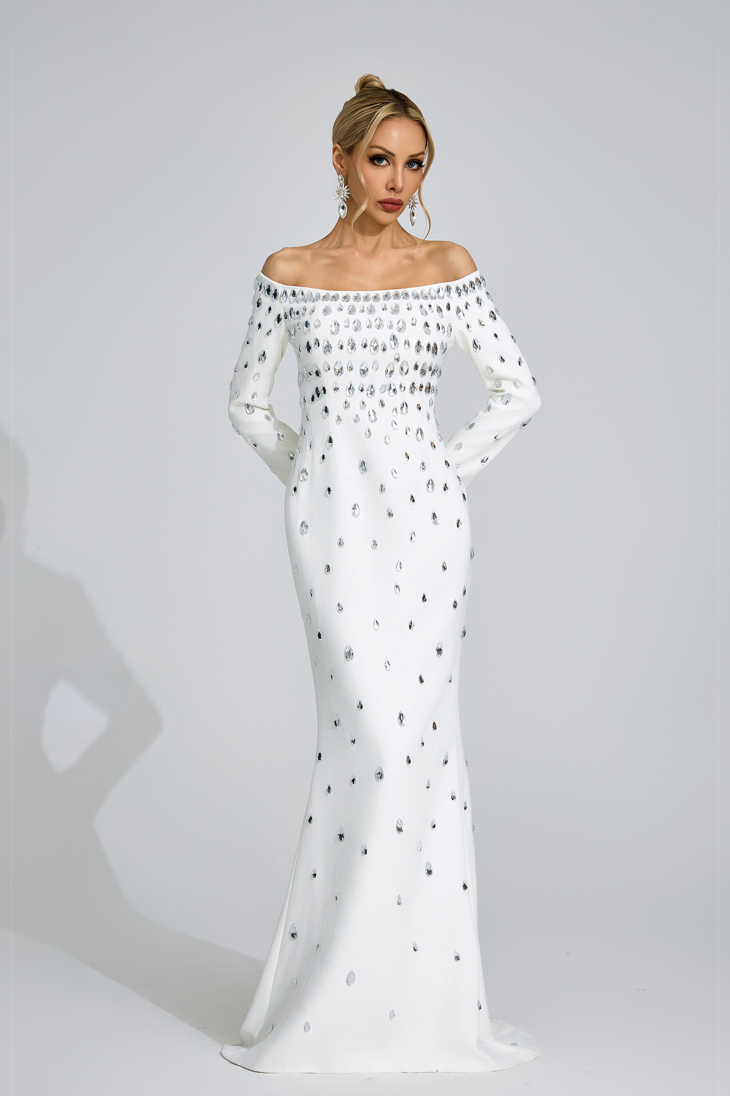 Channel White Diamond Maxi Dress