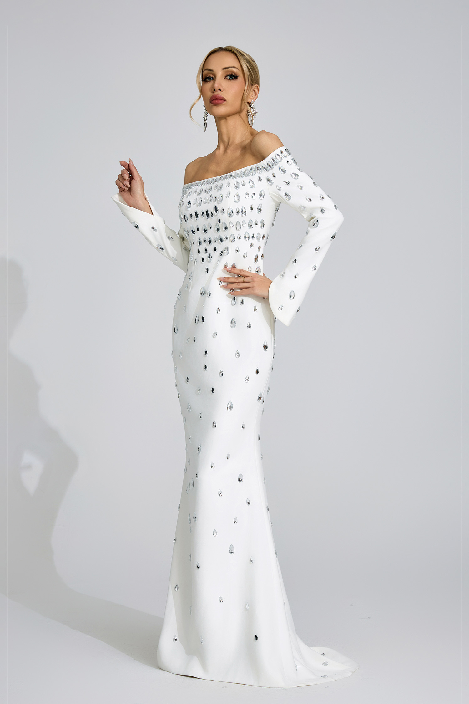 Channel White Diamond Maxi Dress