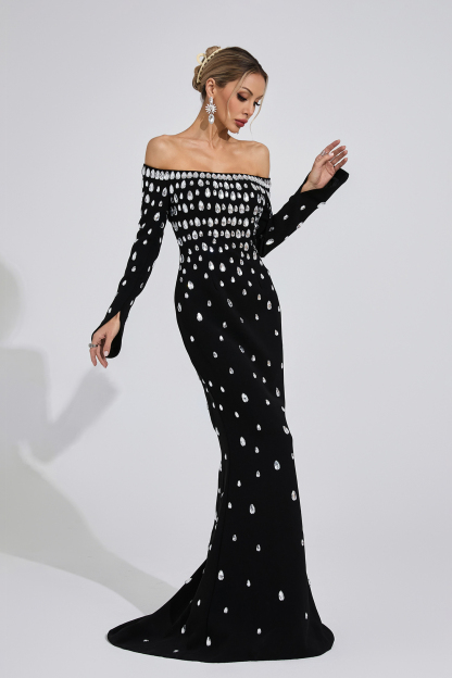 Channel Black Diamond Maxi Dress