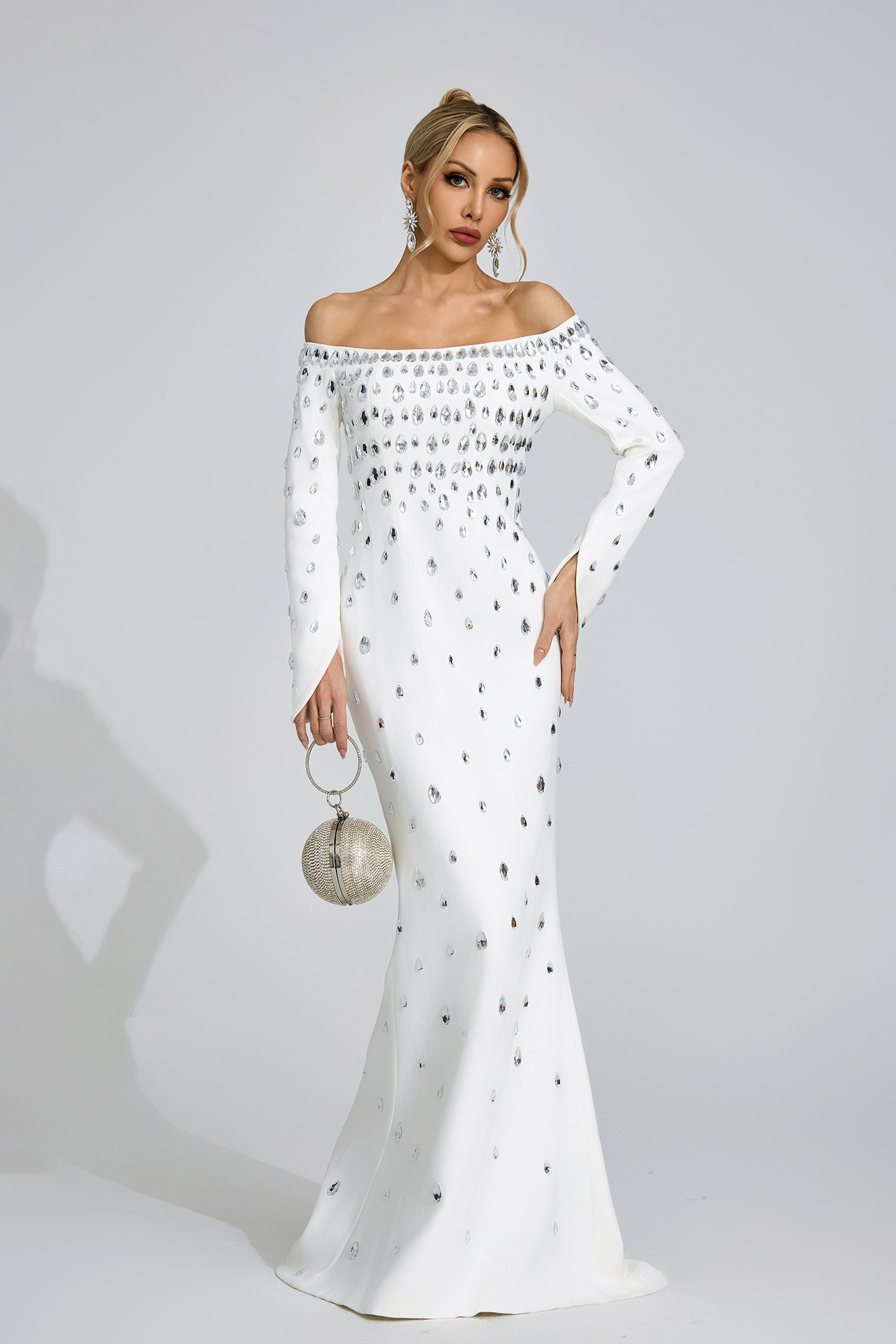 Channel White Diamond Maxi Dress