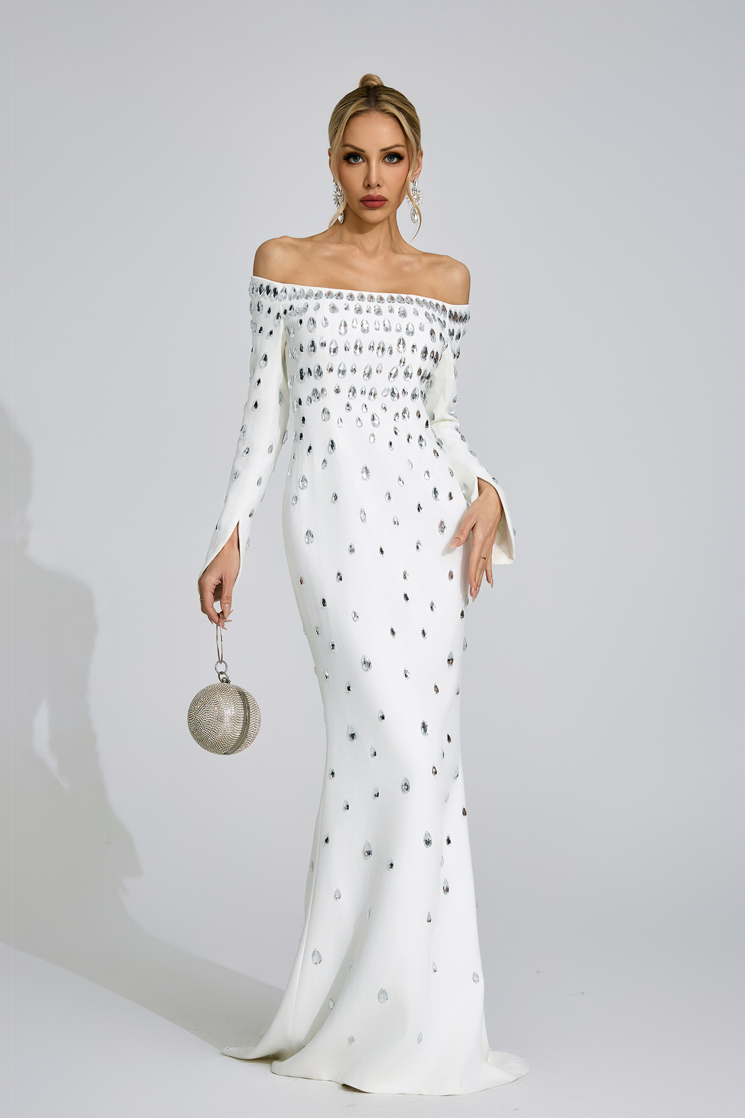 Channel White Diamond Maxi Dress