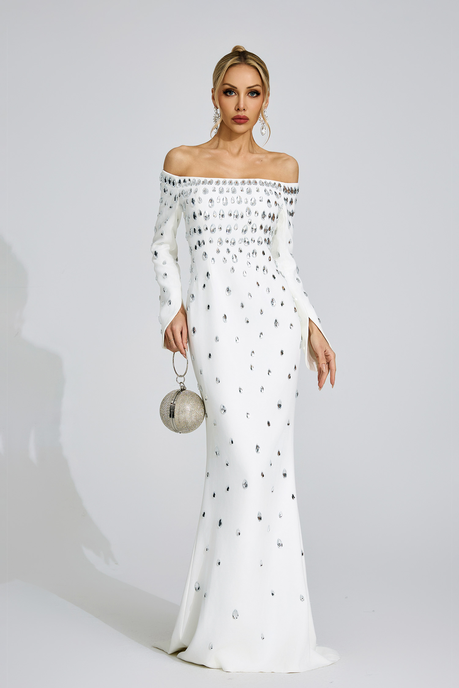 Channel White Diamond Maxi Dress