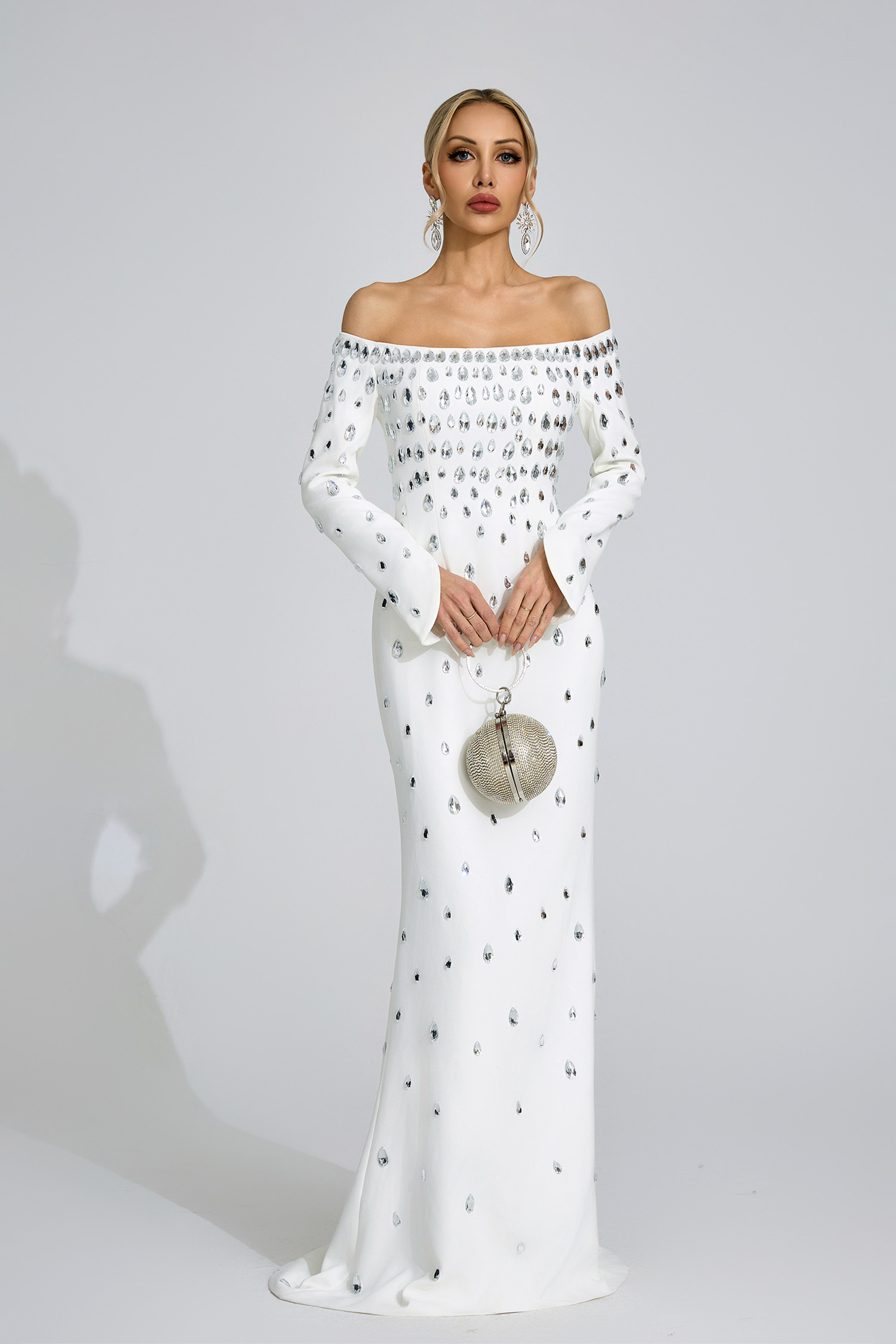 Channel White Diamond Maxi Dress