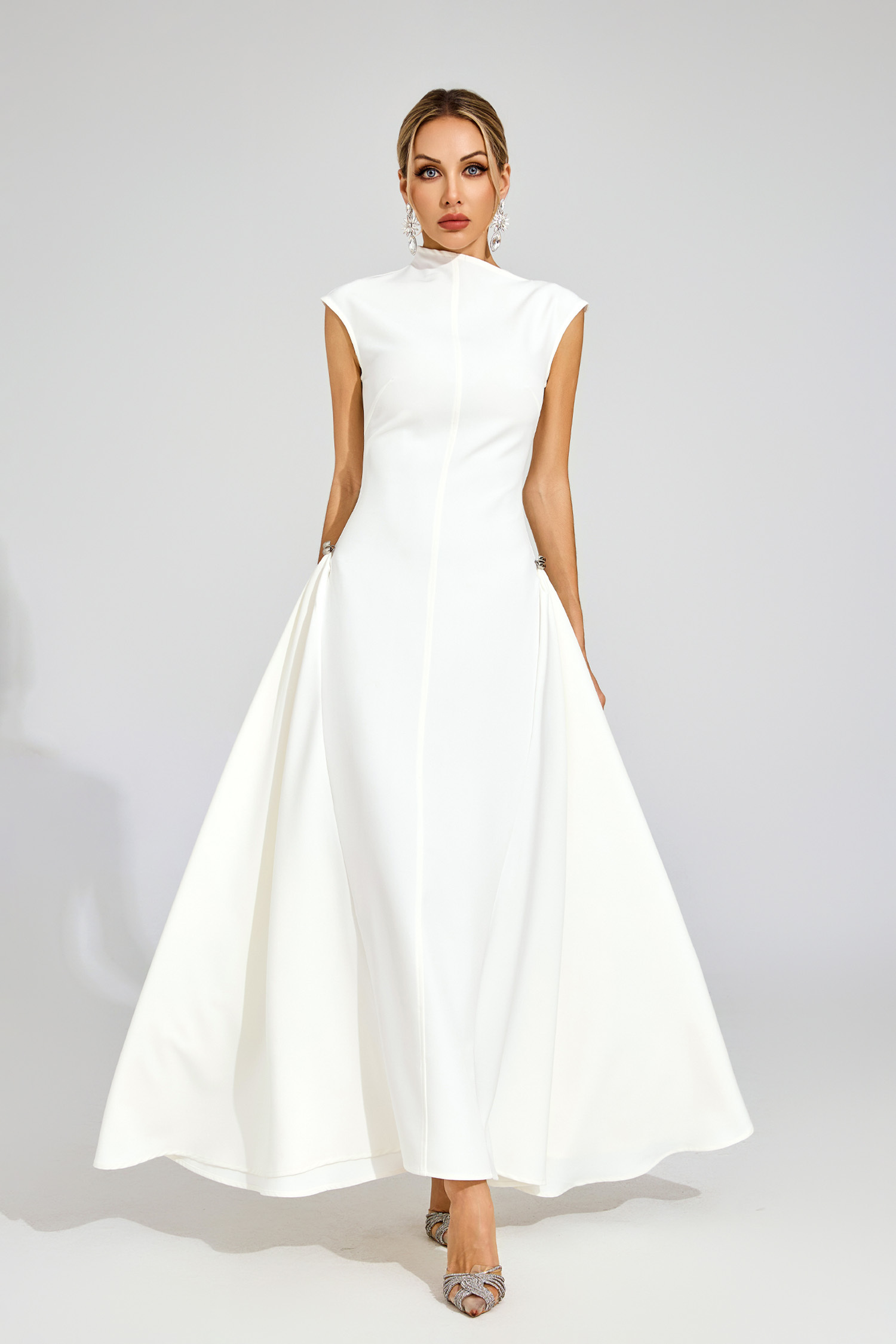 Robinson White Sleeveless Maxi Dress