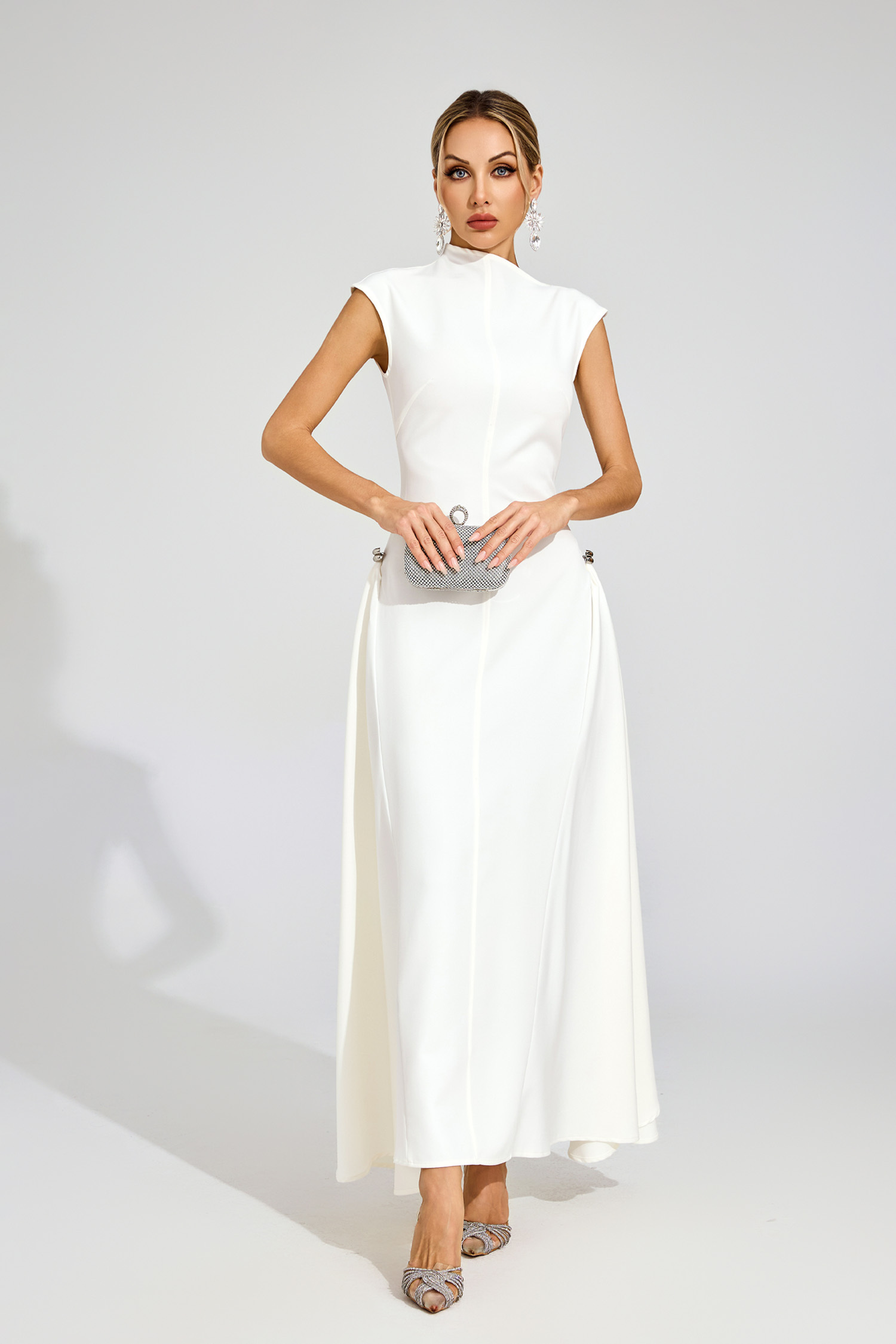 Robinson White Sleeveless Maxi Dress
