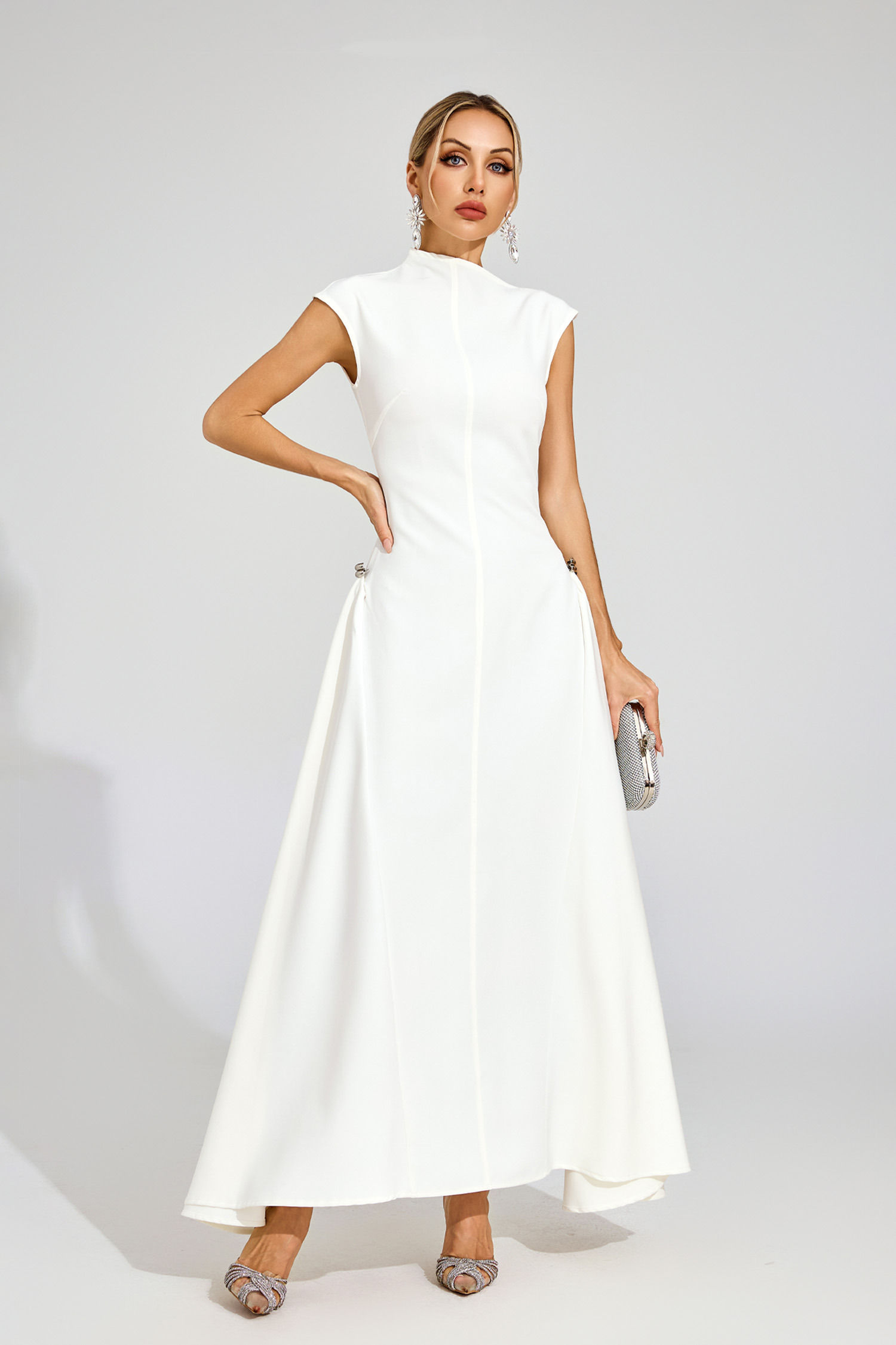 Robinson White Sleeveless Maxi Dress
