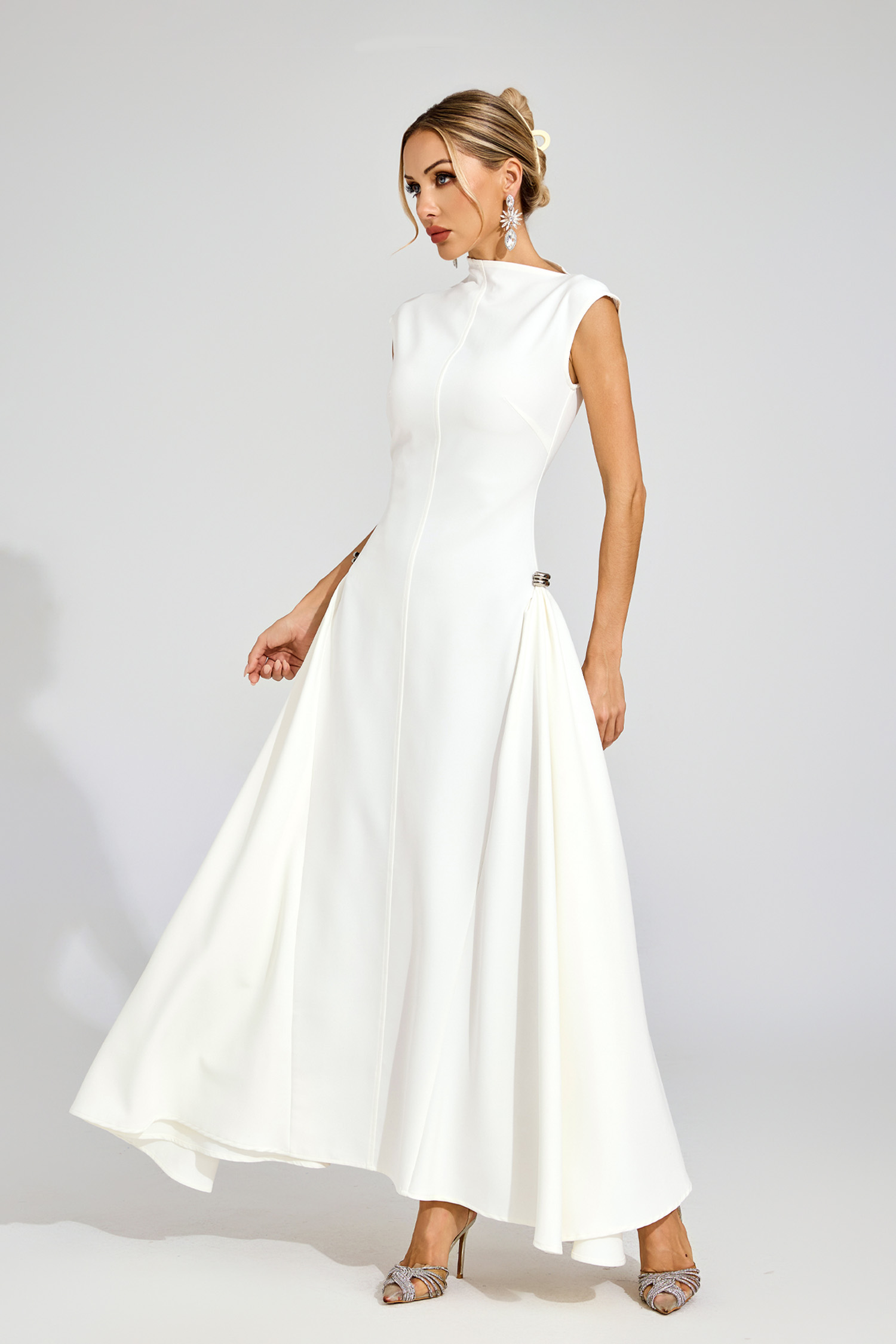 Robinson White Sleeveless Maxi Dress