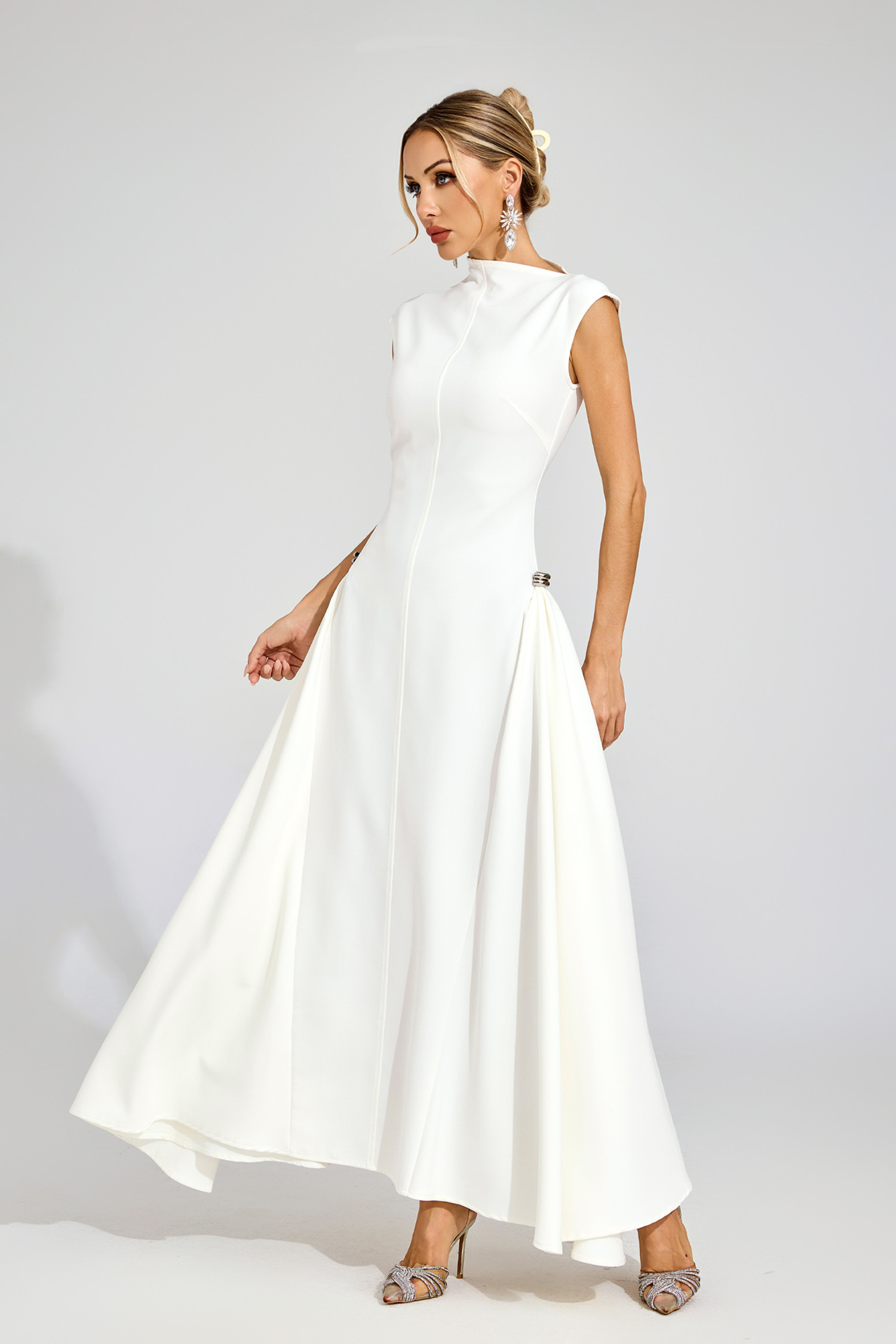 Robinson White Sleeveless Maxi Dress