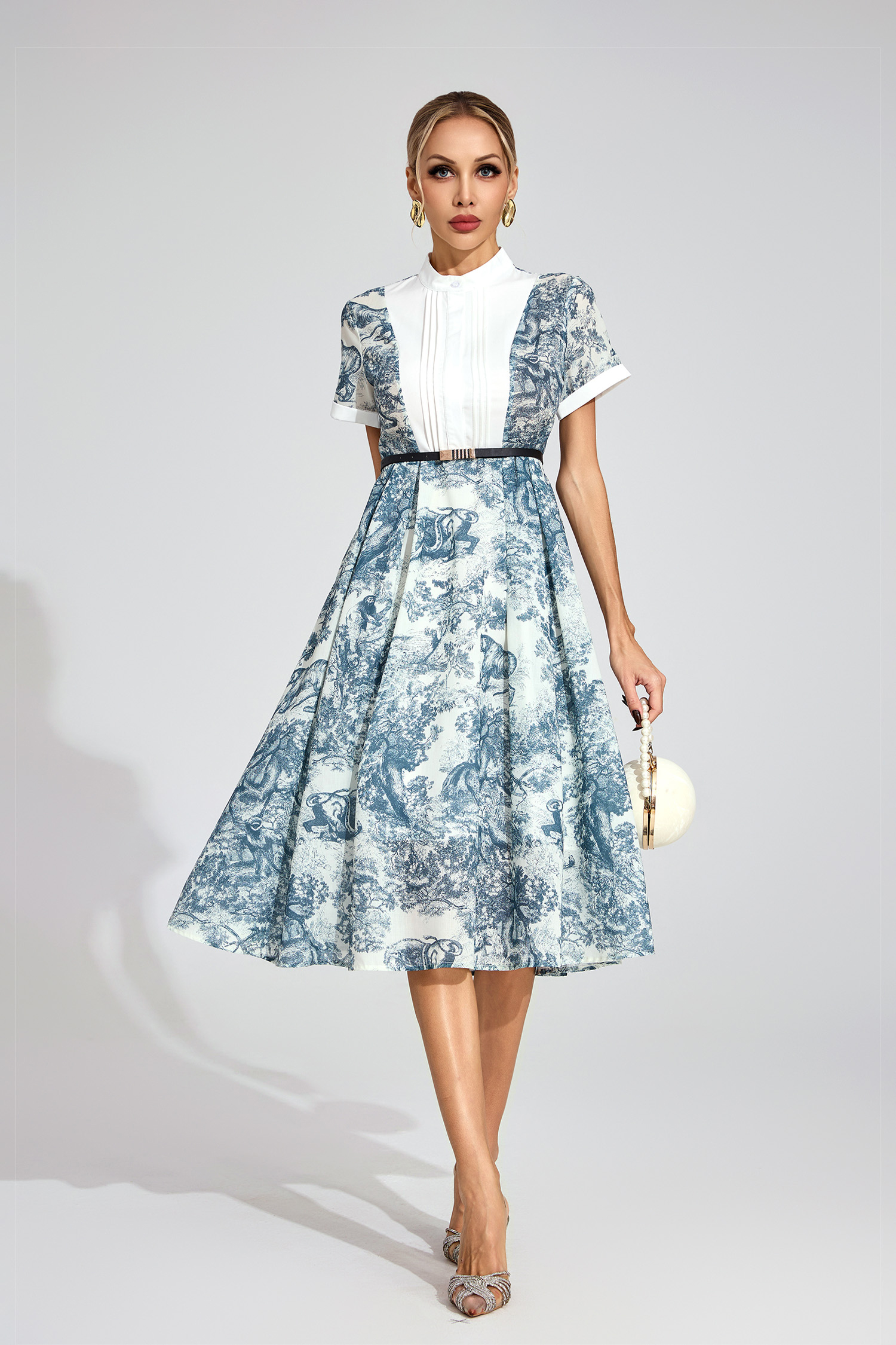 Dell White Printed Maxi Dress