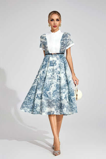 Dell White Printed Maxi Dress