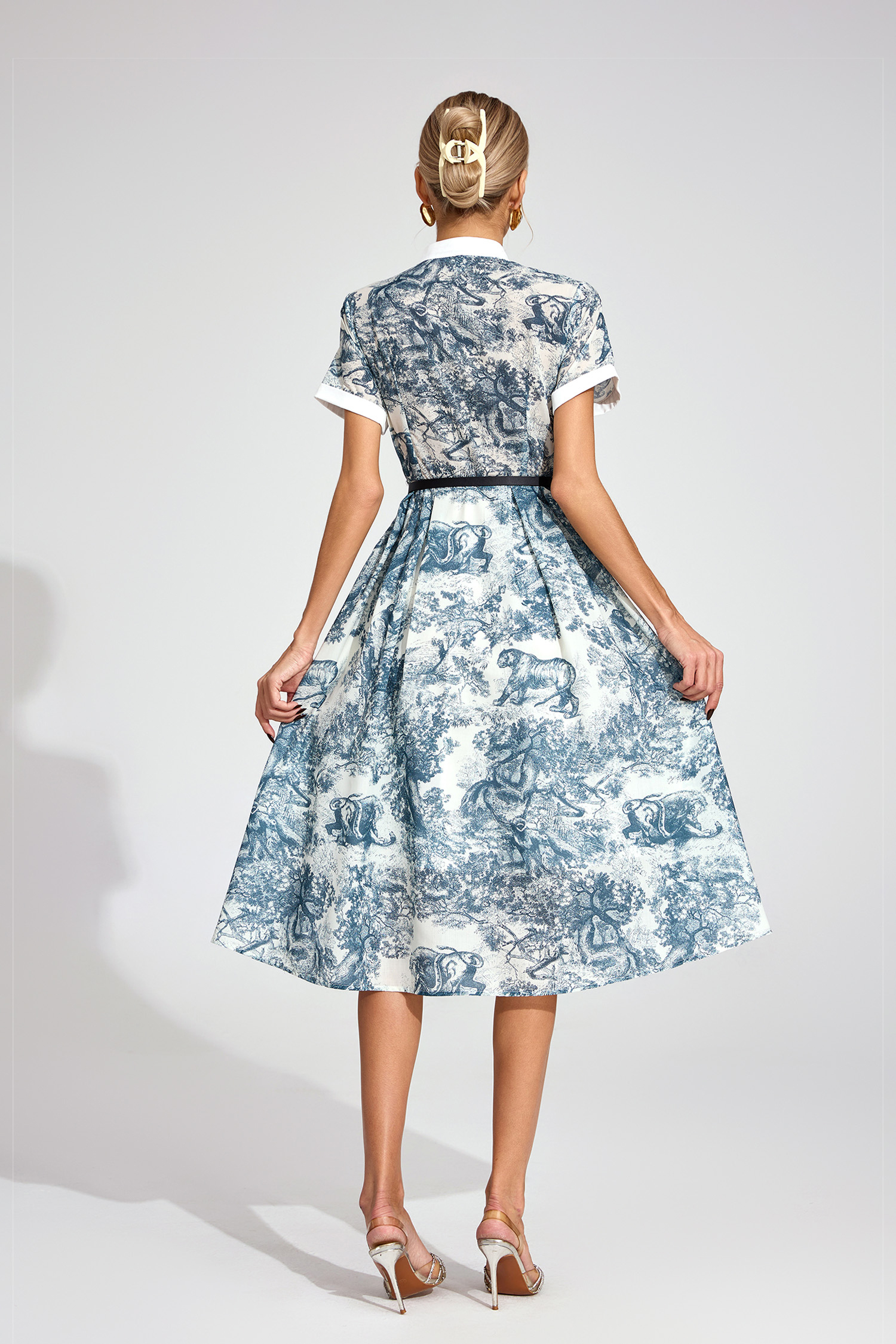 Dell White Printed Maxi Dress