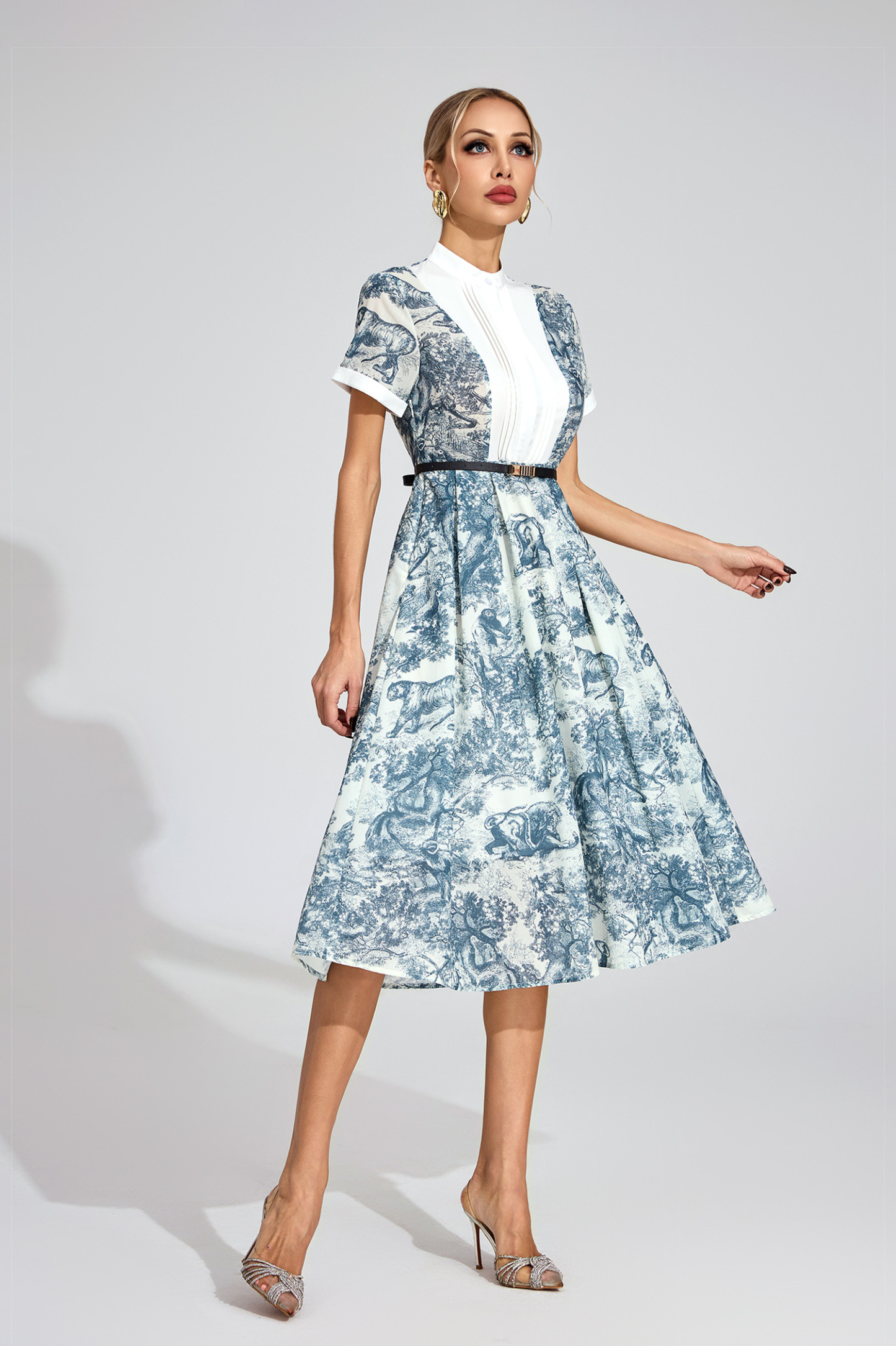 Dell White Printed Maxi Dress