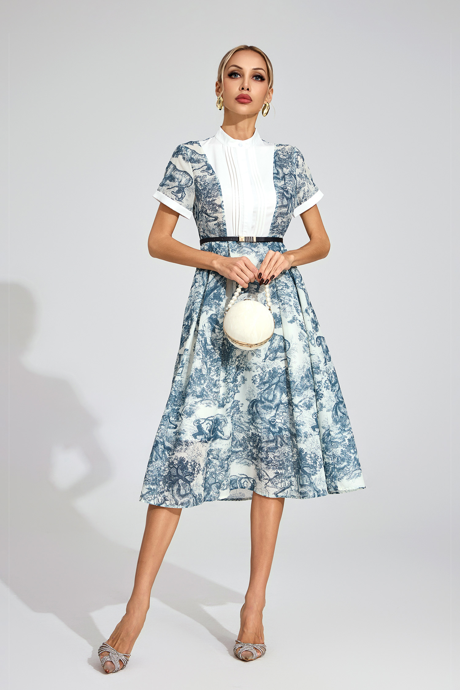 Dell White Printed Maxi Dress