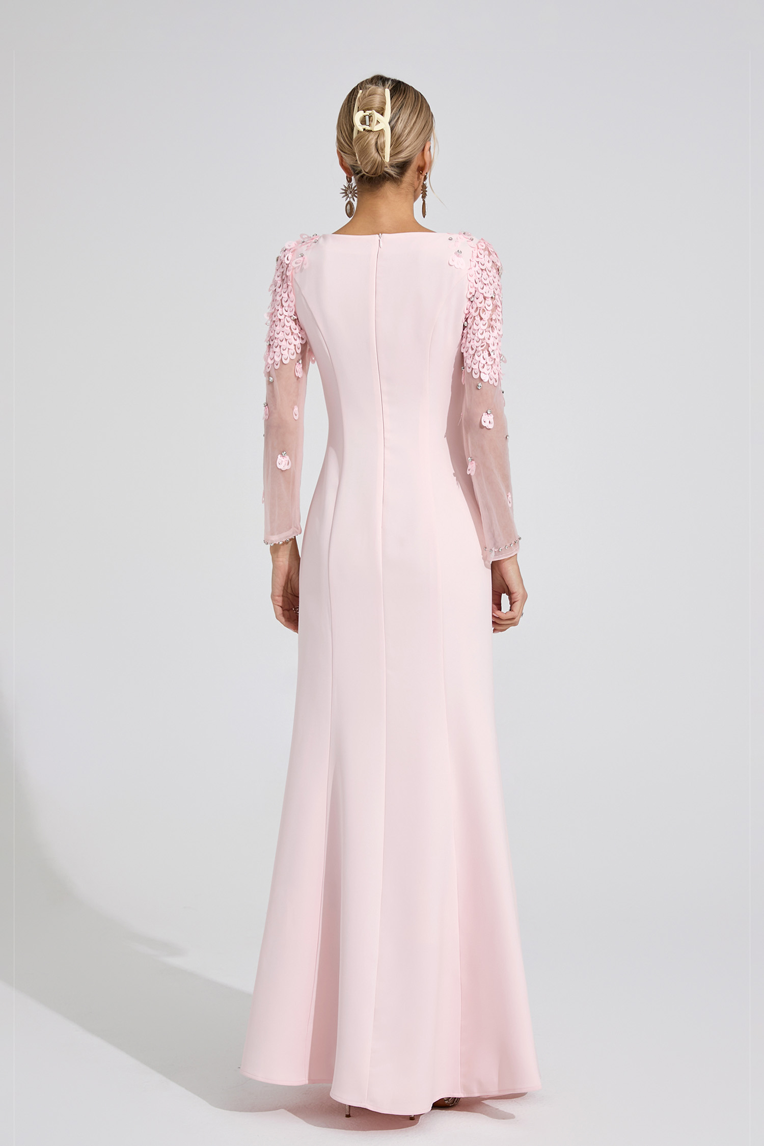 Creek Pink Sequined Maxi Dress