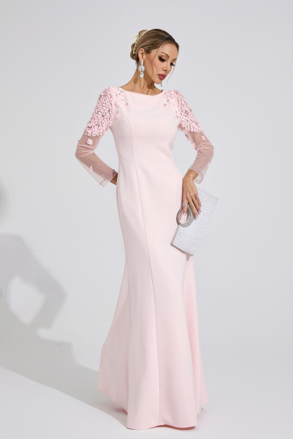 Creek Pink Sequined Maxi Dress