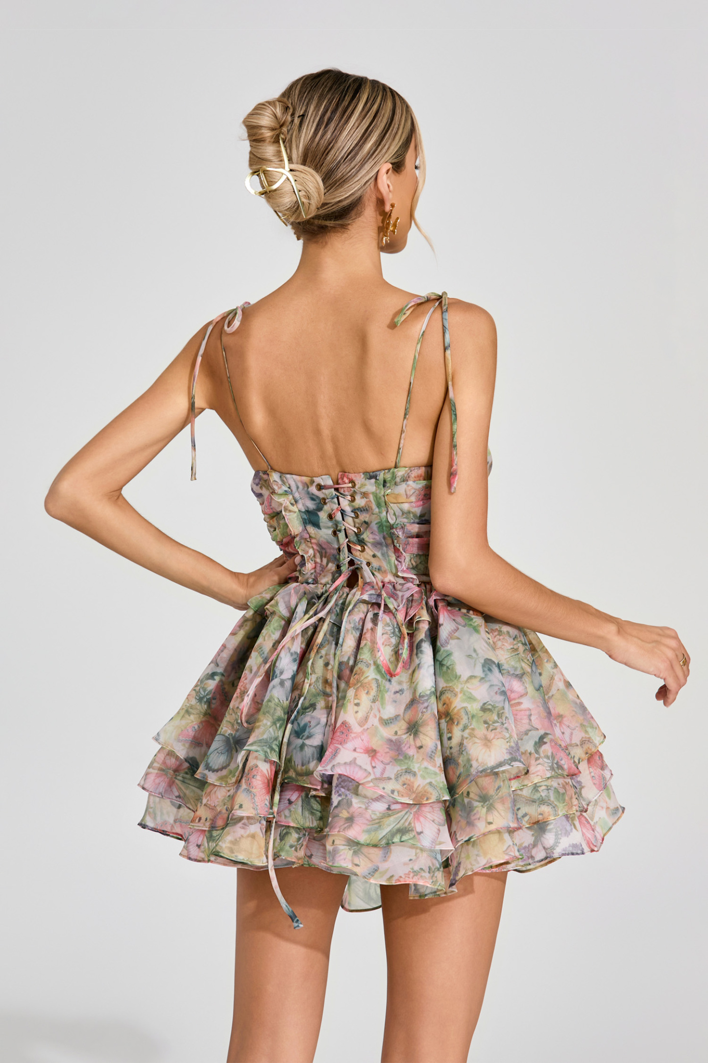 Jerome Floral Chiffon Mini Dress