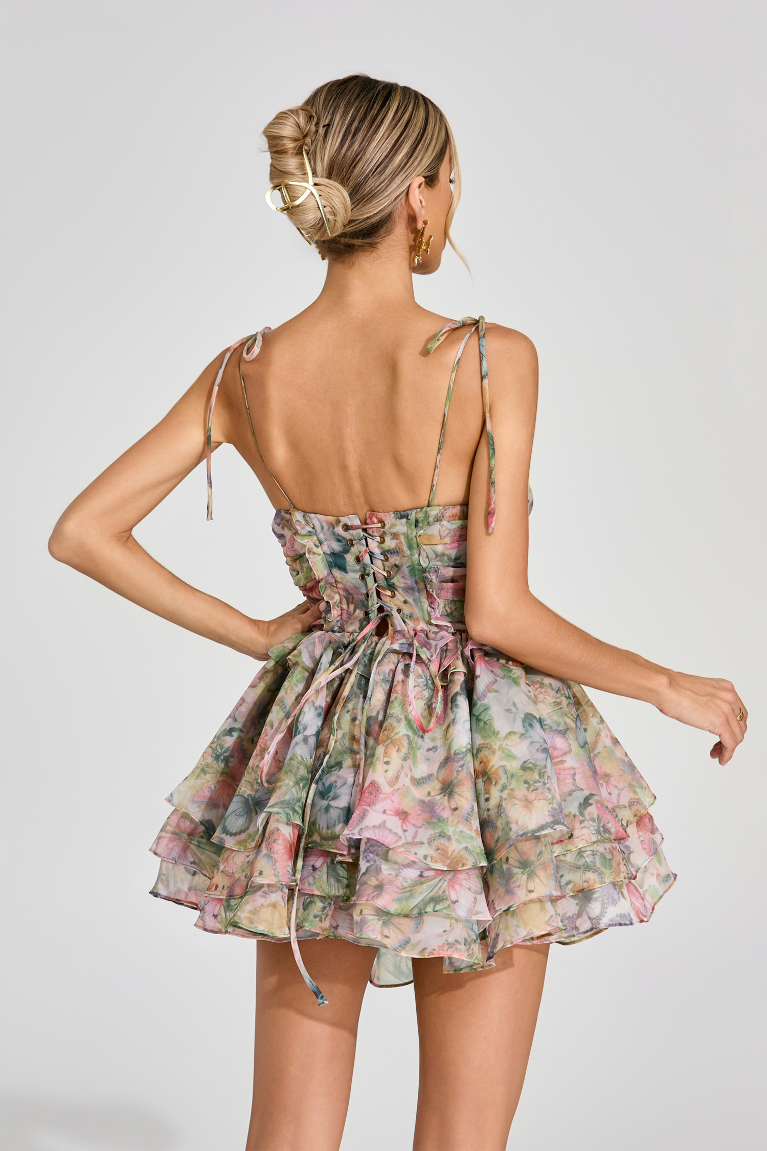 Jerome Floral Chiffon Mini Dress