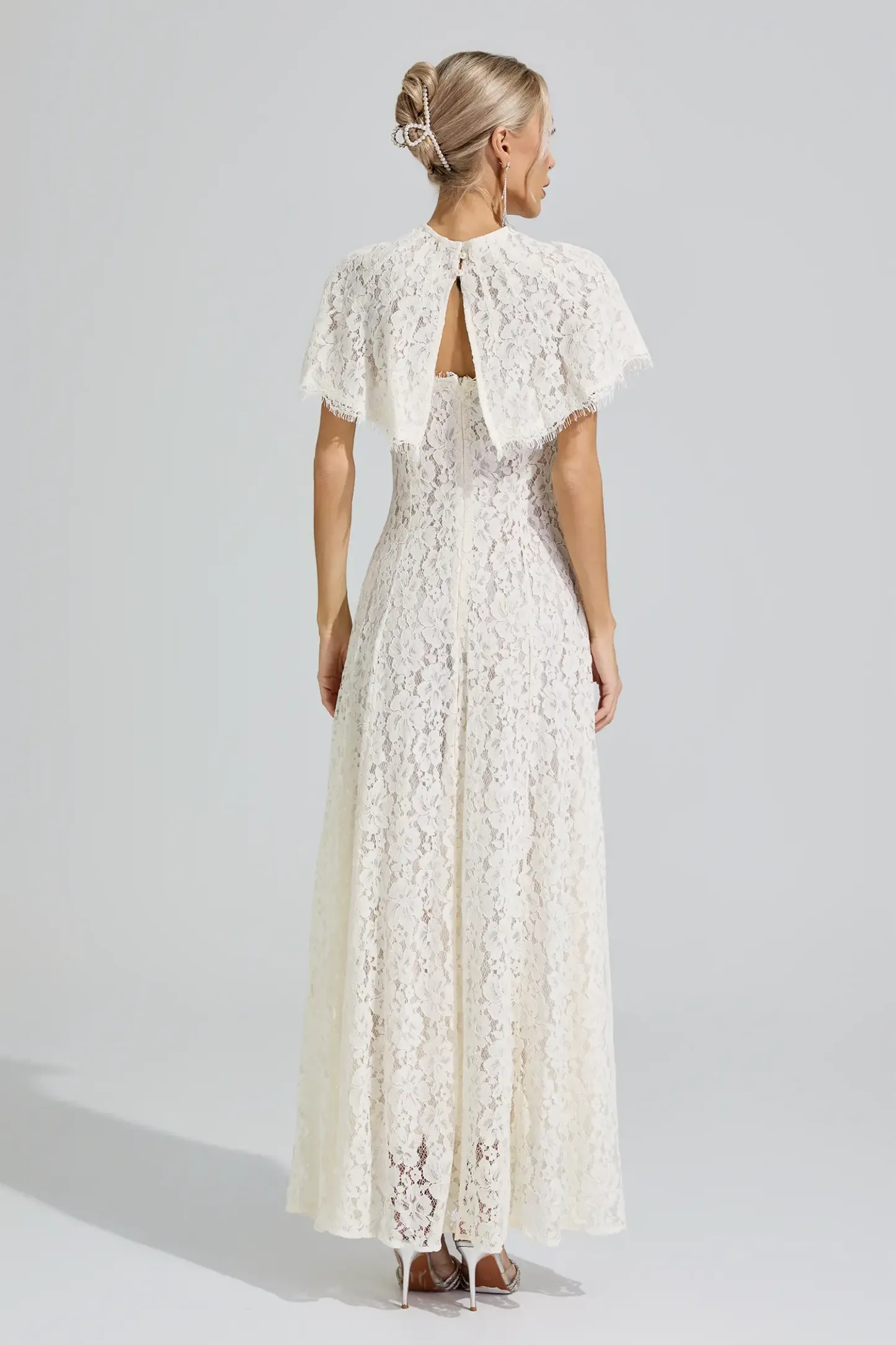 Nemesis Apricot Lace Maxi Dress