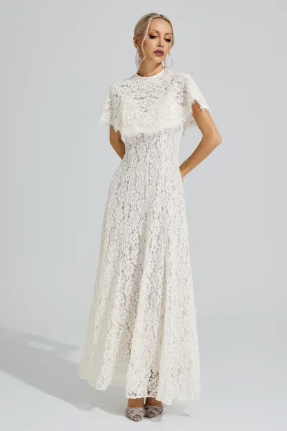 Nemesis Apricot Lace Maxi Dress