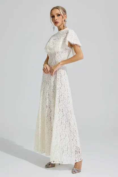 Nemesis Apricot Lace Maxi Dress